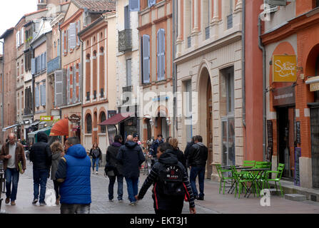 Straße, Rue du Taur Toulouse Midi-Pyrénées Frankreich Stockfoto