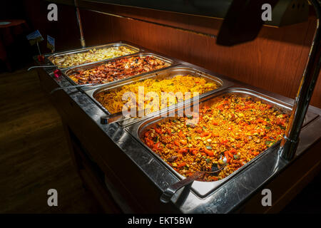 Buffet-Abendessen im Hotel Smyrlabjorg, Island Stockfoto