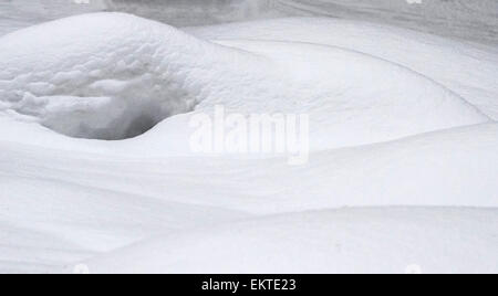 Lappland, Skandinavien, eine Landschaft mit Schnee Stockfoto