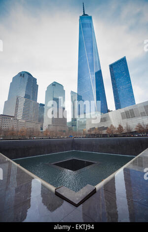 WTC Memorial Plaza, Manhattan, New York. Stockfoto