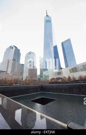 WTC Memorial Plaza, Manhattan, New York. Stockfoto