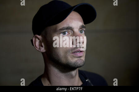 Niederländischer Fußballspieler Wesley Sneijder bereitet mit der niederländischen Nationalmannschaft für EK-Kwalification-Spiele gegen Kasachstan und Ysland.  Mitwirkende: Wesley Sneijder Where: Amsterdam, Niederlande bei: 10. Oktober 2014 Stockfoto