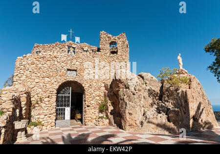 Kapelle der Virgen De La Pena Jungfrau der Felsen, Mijas, Andalusien, Spanien Stockfoto