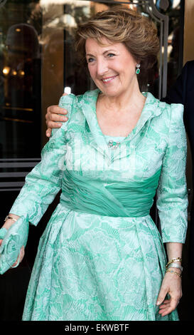 Scheveningen, Niederlande. 13. April 2015. Prinzessin Margriet besucht die Nacht der Stars-Gala im Kurhaus in Scheveningen, Niederlande, 13. April 2015. Foto: Albert Nieboer-Royal Presse Europa - Nr. WIRE SERVICE - © Dpa/Alamy Live-Nachrichten Stockfoto