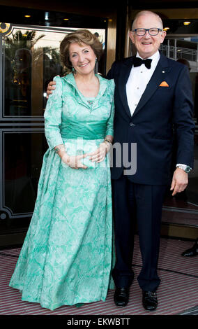 Scheveningen, Niederlande. 13. April 2015. Prinzessin Margriet und Pieter van Vollenhoven Ehemann besuchen die Nacht der Stars-Gala im Kurhaus in Scheveningen, Niederlande, 13. April 2015. Foto: Albert Nieboer-Royal Presse Europa - Nr. WIRE SERVICE - © Dpa/Alamy Live-Nachrichten Stockfoto