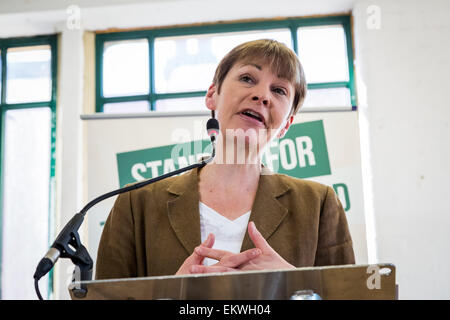 London, UK. 14. April 2015. Grüne Partei General Wahlprogramm Start Credit: Guy Corbishley/Alamy Live-Nachrichten Stockfoto