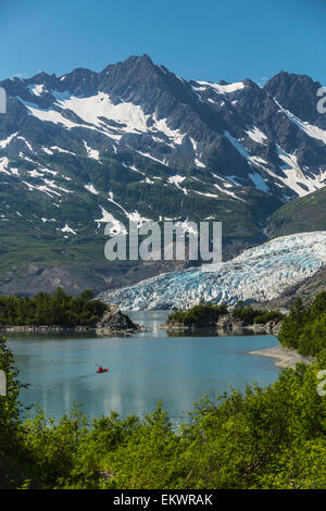 Kajak, Gletscher, Alaska, Urlaub Stockfoto