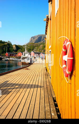 Nusfjord, Lofoten Inseln, Nordland, Norwegen, Skandinavien, Europa Stockfoto