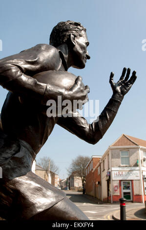 Ken Jones Statue, Blaenavon, Torfaen, Wales, UK Stockfoto