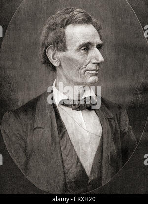 Abraham Lincoln, 1809-1865.  16. Präsident der Vereinigten Staaten von Amerika. Stockfoto