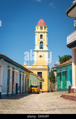Kuba-Trinidad Plaza Mayor Iglesia y Convento de San Francisco Kirche Kloster Saint Francis - Museo De La Lucha Contra Bandido Stockfoto