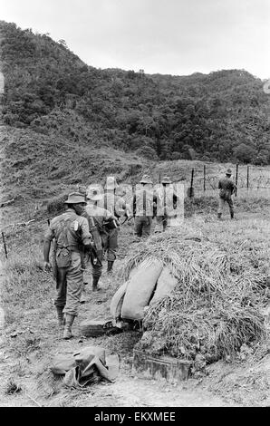 Britische Truppen in Borneo. 1964. Stockfoto