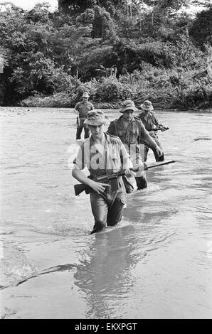 Britische Truppen in Borneo. 1964. Stockfoto