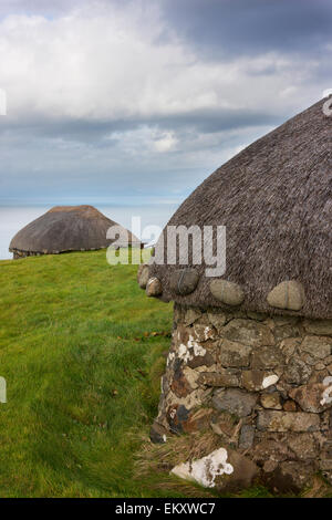 Traditionellen Torffeuern in der Nähe von Uig auf der Isle Of Skye. Stockfoto