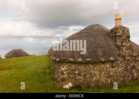 Traditionellen Torffeuern in der Nähe von Uig auf der Isle Of Skye. Stockfoto