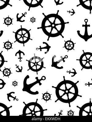 Ruder und Anker Stockfoto