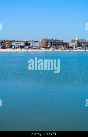 Blick über das Meer auf Weymouth Stockfoto