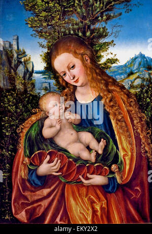 Jungfrau und Kind 1518 Lucas Cranach der ältere 1472-1553 Deutsch Deutschland Stockfoto