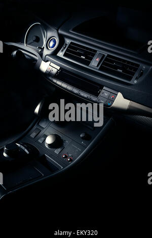 Moderne Elektro-Auto-Innenraum Stockfoto