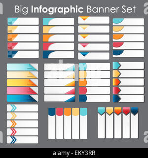 Big Set der Infografik Banner-Vorlagen für Ihre Business-Vektor Stockfoto
