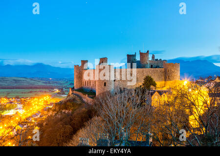 Harlech Castle, Harlech, Gwynedd, Wales, Vereinigtes Königreich, Europa. Stockfoto