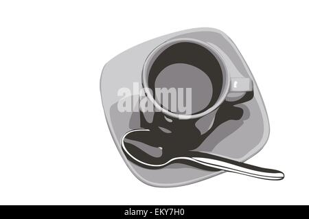 Kaffee Tasse Tasse Kaffee-Vektor-illustration Stock Vektor