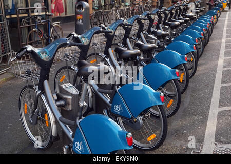 Bike-Station Dublin Fahrräder Schema Hauptstadt Irlands Stockfoto