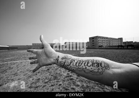 Italien, Mailand, Bollate Gefängnis, tattoo Stockfoto