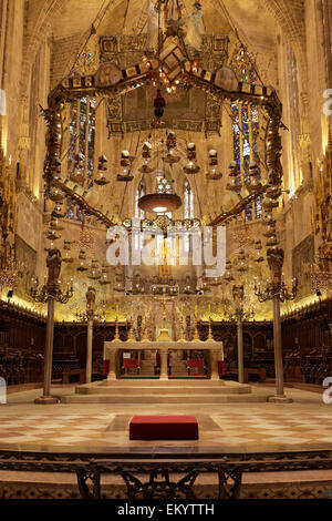 Königliche Kapelle, Antoni Gaudi Baldachin, Kathedrale La Seu, Palma de Mallorca, Mallorca, Balearen, Spanien Stockfoto