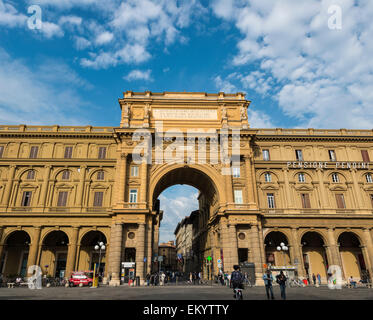 Arcone Arch, Piazza della Repubblica, Florenz, Toskana, Italien Stockfoto