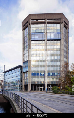 TU Braunschweig, Hochhaus architektonische Gebäude, Braunschweig, Niedersachsen, Deutschland Stockfoto