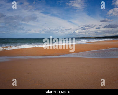 Der Sandstrand von John Muir Country Park in East Lothian, Schottland. Stockfoto