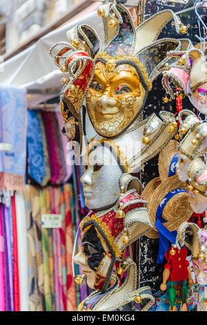 Typischen bunten Maske von der Karneval in Venedig, Venedig, Italien Stockfoto