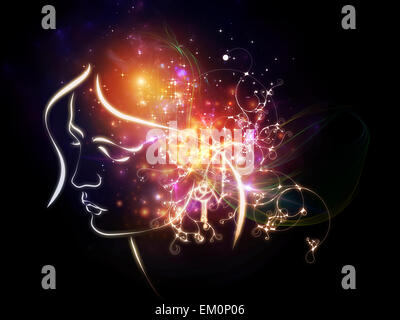 Energie des inneren Gedanken Stockfoto