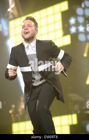 Glasgow, Schottland. 14. April 2015. Olly Murs in Konzert, SSE Hydro Glasgow (14. April 2015) Credit: Iain McDonagh/Alamy Live News Stockfoto