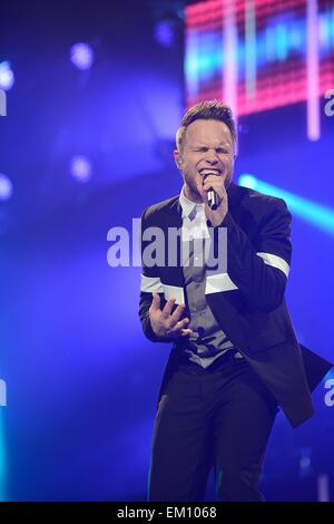 Glasgow, Schottland. 14. April 2015. Olly Murs in Konzert, SSE Hydro Glasgow (14. April 2015) Credit: Iain McDonagh/Alamy Live News Stockfoto