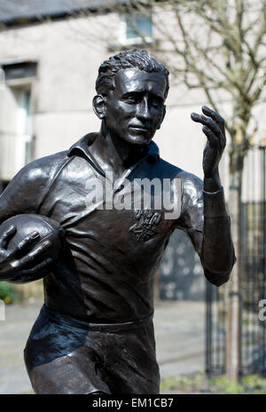 Ken Jones Statue, Blaenavon, Torfaen, Wales, UK Stockfoto