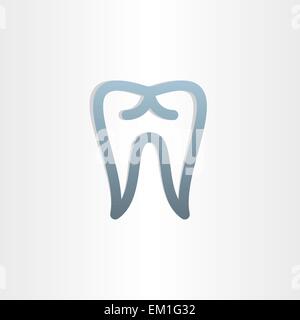 Zahn-Symbol dental Design Abstrakt stilisierte-symbol Stock Vektor