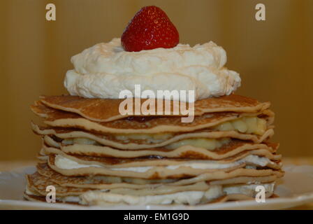 Stapel von Pfannkuchen. Stockfoto