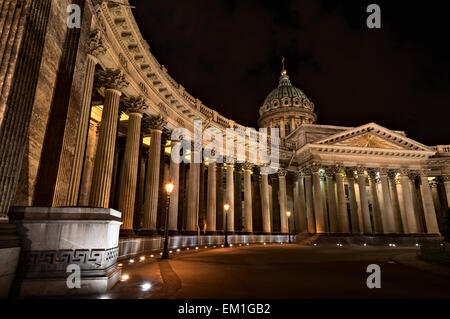 Kasaner Kathedrale in St. Petersburg. Erbaut im Jahre 1811 Stockfoto