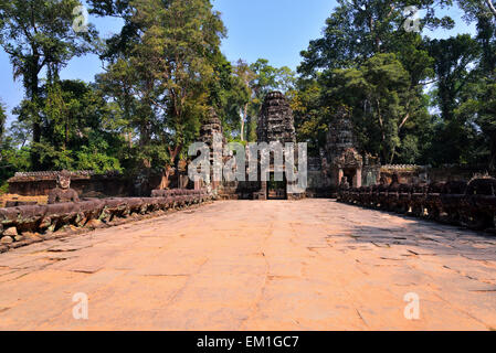 Tempelanlage Angkor Eingang, Siem Reap, Kambodscha. Stockfoto