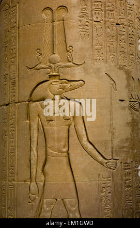 Kom Ombo, Krokodil Gott Sobek, Ägypten Stockfoto