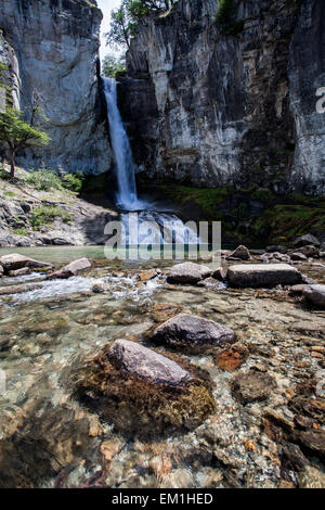 Chorrillo del Salto Wasserfall. El Chaltén. Patagonien. Argentinien Stockfoto