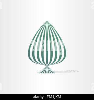 abstrakte grüner Baum mit Muster-Linien-Design-element Stock Vektor