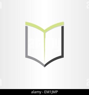 Buch oder Notebook lesen Symbol Design Informationen Nagazine Ebook Notizblock Stock Vektor