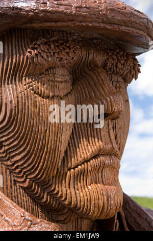 Großbritannien, England, Yorkshire, Scarborough, North Sands, Fred Gilroy Statue von Ray Lonsdale stellen detail Stockfoto