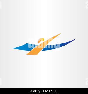 Mann, Schwimmen Symbol Schwimmer Symbol Pool Sport Rennen Stock Vektor