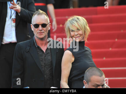CANNES, Frankreich - 26. Mai 2012: Sting & Trudie Styler bei der Gala-Vorführung von "Schlamm" in Cannes. 26. Mai 2012 Cannes, Frankreich Stockfoto
