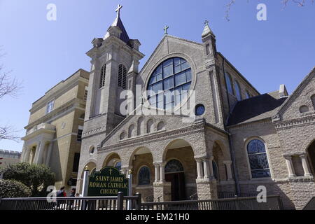 Red Bank, Middlesex County, New Jersey. St. James Roman Catholic Church Stockfoto