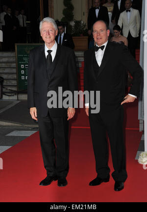 MONACO - 23. Mai 2012: Präsident Bill Clinton & Prinz Albert II von Monaco in den ersten Nächten in Monaco Gala zugunsten von Fürst Albert II von Monaco-Stiftung und der William J. Clinton Foundation, im Hotel de Paris, Monte Carlo. 23. Mai 2012 Monaco Stockfoto